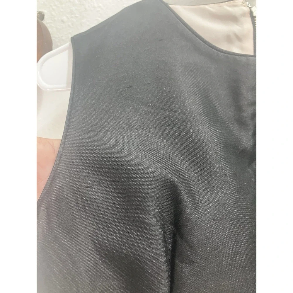 Kate Spade SILK Little Black Dress Size 2 A-Line Round Neck Sleeveless Luxury NY